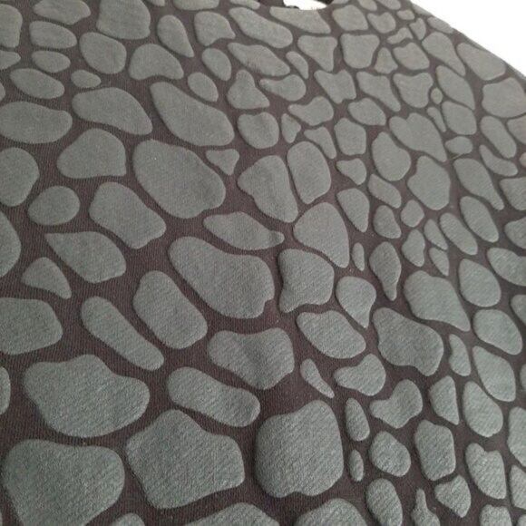 CAMEO / Modern 3D Animal Pattern Mini Sleeveless Shift Dress Black Sz S - Picture 5 of 11